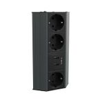 Metalline Corner-Line Antrasit Raf USB Priz Sistemi