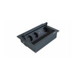 Metalline Revo-Line Antrasit Dönmeli Masaüstü USB Priz Kutusu