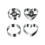 Metaltex Paslanmaz Çelik Kalp Şekilli Kurabiye Kalıbı ( 4 Lü Set ) - 1 Adet