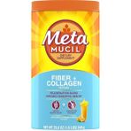 Metamucil Daily Fiber + Collagen, Psyllium Husk Powder, Plant Based Fiber Supplement, Sugar-Free With Stevia For Digestive Health, Orange Flavored, 846 Gr. - aromasız