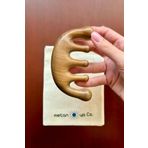 Metanoyaco Doğal Sandal Ağacı Gua Sha Masaj Aleti (YÜZ, EL, VÜCUT, SAÇ) (KOYU KAHVE VEYA KREM)