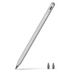 Metapen Apple iPad 2018-2026 ile Uyumlu A8 Kalem, Hızlı Şarj, Avuç İçi Reddetme, iPad 11 A16/10/9/8/7, Pro 11/12,9, Air 3/4/5/M2/M3/M4, Mini 5/6 (Gri)