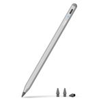Metapen Kalem A8 iPad 2018-2025 için, (2X Daha Hızlı Şarj), Piksel Hassasiyeti, Eğim Duyarlı Stylus Kalem Uyumlu Apple iPad 11/10/9/8/7/6. Nesil, Pro 12,9/11/13 İnç M4, Air 3/4/5/M2/M3, Mini 5/6, Gri