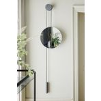 MetaQuartz Aksesuar Ayna Siyah - Pendulum Metal Parçalardan Oluşan Duvar Dekor Ayna, Mobilya Dekoratif Duvar Aynası,