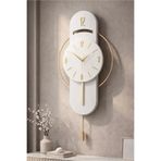 MetaQuartz Aksesuar Beyaz Milano E X C L U S I V E - Quartz Mekanizmalı (40X80CM) Duvar Saati