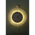 MetaQuartz Aksesuar Büyük Boy (50X75CM) - Beyaz Timelles -(PİLLİ LED SİSTEMİ)- Metal Mobilya Duvar Saati Beyaz50 50 x 75