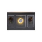 MetaQuartz Aksesuar Büyük Boy 5'li Gold Kristal Elegante Set (kablo Gerektirmeyen Seri)- Modern Duvar Saati Kristal Gold 50 x 75