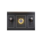 MetaQuartz Aksesuar Büyük Boy 5'li (Gümüş-beyaz) Elegante Set Timelles Çiçeklikli - Modern Duvar Saati Mat Gümüş 50 x 75