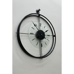MetaQuartz Aksesuar Büyük Boy Laviento Siyah (Şeffaf Cam) - Led Yok -50x65 Cm - Modern Dekoratif Metal Duvar Saati LavientoSiyahŞeffaf 50 x 60