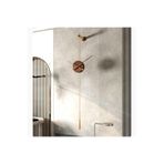MetaQuartz Aksesuar Camsız Ahşap Metal Gravity Metal Duvar Saati, Modern Dekoratif Duvar Saati Gold 33 x 80