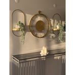 Metaquartz Aksesuar Chakra Roma ( - Gold - ) Full Çelik - Roma Rakamlı - (Pilli Led) - Modern Dekoratif Duvar Saati - Altın