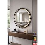MetaQuartz Aksesuar Dual Mirror Exclusive Kablosuz LED'Lİ Ayna 50x50 - 60x60 Metal Dekoratif Ledli Dresuar Aynası