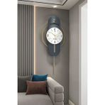 MetaQuartz Aksesuar E x C L U S I V E Milano Time (Lacivert Lake) - -Metal Duvar Saati - 40 x 82 cm