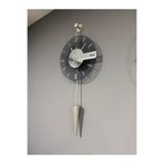 MetaQuartz Aksesuar FÜME ELİT GALİLEO, (yeni Güvenilir Kırılmaz Tamperli Cam) Modern Dekoratif Camlı Duvar Saati Gümüş 33 x 80