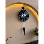 Metaquartz Aksesuar Galileo Led'li - Blackberry - 12-24h - 34 85 Cm , Ledli Duvar Saati Siyah