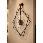 MetaQuartz Aksesuar Italyano Ferrero Luxry Temperli Cam Metal Duvar Saati, Modern Dekoratif Metal Duvar Saati - 60 x 80 cm - Siyah