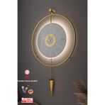 MetaQuartz Aksesuar Kadranlı - Masippi Kristal Gold - Büyük Boy(50X90CM) (PİLLİ LED), Metal Duvar Saati 60GoldMasippi 50 x 90