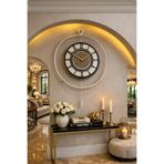 MetaQuartz Aksesuar Krem-Masif Love Time- Büyük Boy(50X75CM) - Pilli Led - Modern Metal Camlı Duvar Saati Siyah60cmLove 50 x 75