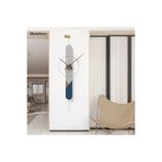 MetaQuartz Aksesuar Lacivert Endless Masif Lake Metal Duvar Saati, Modern Dekoratif Metal Lake Duvar Saati gri 40 x 70