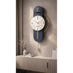 MetaQuartz Aksesuar Lacivert Milano-led Yok (sarkaç Otomatik Değil)- Time Modern Dekoratif Metal Camlı Duvar Saati Lacivert 40 x 80