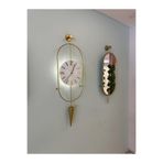 MetaQuartz Aksesuar Metal 3 Lü Gold Serenity Pendulum Saat Elegante Set 30 X 75 (MOBİYA) Metal Duvar Saati 3lüGoldSerenitypendulum 30 x 90