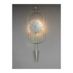 MetaQuartz Aksesuar Serenity GÜMÜŞ Büyük Boy (30X80CM) Dekoratif Modern Metal (MOBİLYA) Duvar Saati Siyah 30 x 90