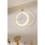 MetaQuartz Aksesuar Simirna - gold - Abs nano Kristal (60 * 80 Cm) Modern Dekoratif Metal Duvar Saati ALTIN 60 x 80