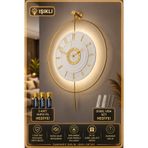 MetaQuartz Aksesuar Timelles ( 12-24h)-(PİLLİ LED) - Modern Metal Duvar Saati