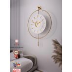 MetaQuartz Aksesuar (XXL - 60*80 cm) İskandinav Kristal Gold Duvar Saati