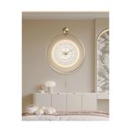 MetaQuartz Aksesuar Xxl (BÜYÜKBOY) Timelles Love Gold Led Duvar Saati Serisi, Modern Metal Duvar Saati gold 75 x 105