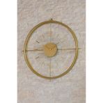 MetaQuartz Aksesuar (XXL) Gold Deluxe Şeffaf Cam Iskandinav Modern Dekoratif Duvar Saati gold90 65 x 65