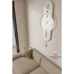 MetaQuartz AksesuarBeyaz Milano E x C L U S I V E (Beyaz Lake) - Quartz Mekanizmalı - Duvar Saati - 40 x 82 cm
