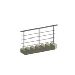 Metaş 304 Kalite Paslanmaz Krom Merdiven Korkuluk 150 cm