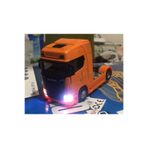 metaş oyuncak Oyuncak Metal Model Işıklı Sesli Turuncu Scania Tır Çek Bırak 12 cm