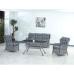 Metatek Montego Antrasit 3+1+1 Bahçe Takımı , Oturma Grubu