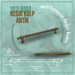 Metax 192 mm Vida Aralığı Antik Sarı Renk Kesir Mobilya Kulp