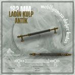 Metax 192 mm Vida Aralığı Antik Sarı Renk Ladin Mobilya Kulp