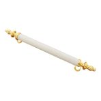Metax Kumru Düz Boy Kulp Sarı-Beyaz 128 Mm Dolap Vestiye