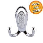 Metax Uzay Aski Vestiyer Duvar Askisi Metal Dolap Elbise Askiligi Krom Beyaz Krom Kapak