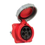 Mete 5x125A IP67 3P+N+E Eğik Makine Prizi