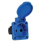 Mete Enerji 404016SB06 2P+E 220-240V IP44 Alt Yan Girişli Kauçuk Pano Prizi