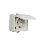 Mete Enerji 40500505 IP54 Nemliyer için Kapaklı Topraklı Priz
