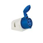 Mete Enerji 406611V 3x32A 2P+E 6h/50-60Hz 220-240 Watt IP44 Cee Norm Vida Bağlantılı Eğik Gövdeli Duvar Prizi