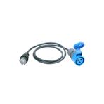 Mete Enerji İNCİ MARİN Karavan Besleme Kablosu 3x2,5mm 10mt. Kauçuk 220v Erkek Fiş 3x16a Kapaklı Dişi Priz