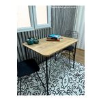 metek dekorasyon Siyah Metal Ayaklı 60x90 Eclipse Mutfak-Balkon-Çalışma Masası