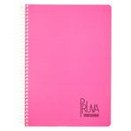 Meteksan 144 Yaprak Fuşya Kareli Pruva A4 Pet Spiralli Karton Kapaklı Defter