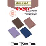 Meteksan 4'lü 9x14 Cm Ebat Not Defteri ivory Kağıt Dokulu Karton Kapak İplik Dikiş