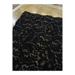METERİAL Siyah Çiçek Desenli Klasik Dantel Kumaş – 135 cm Genişlik | Abiyelik – Elbiselik Kumaş
