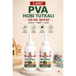 Metfix 2 Adet Pva Hobi Tutkalı 150 gr Şeffaf Güçlü Yapıştırıcı Ahşap Kağıt Karton Kumaş El Işi ve Hobi Tutkalı