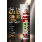METFİX Beyaz Genel Amaçlı Montaj Yapıştırıcısı 290ml Banyo Ahşap Dolap Beton Fayans Mermer Korniş Evye Ayna